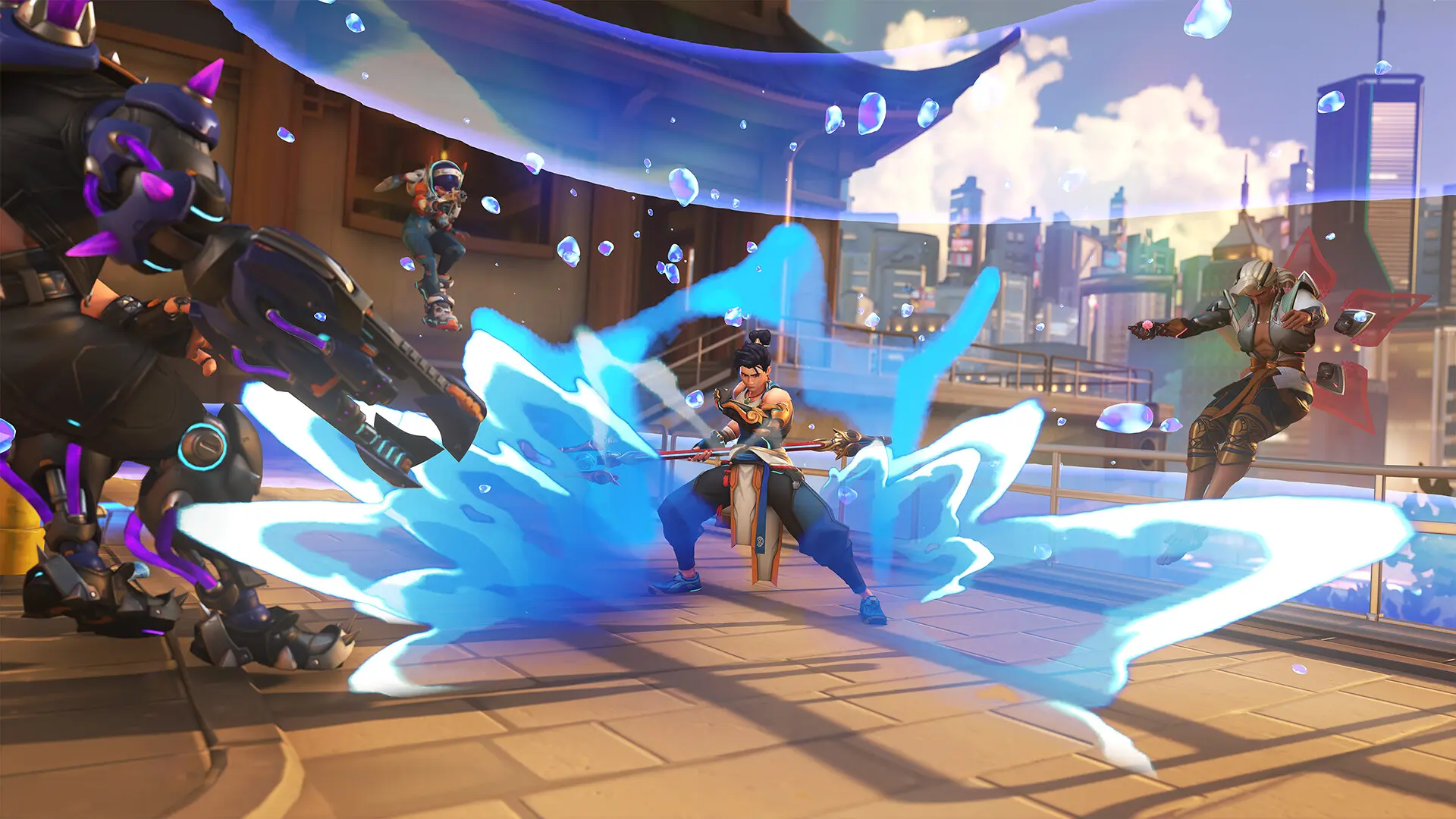 herói do overwatch usando uma skill