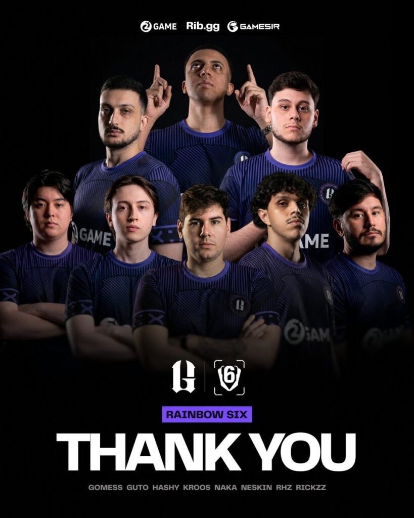 Ex-elenco de Rainbow Six-Siege (R6) da 2GAME Esports.