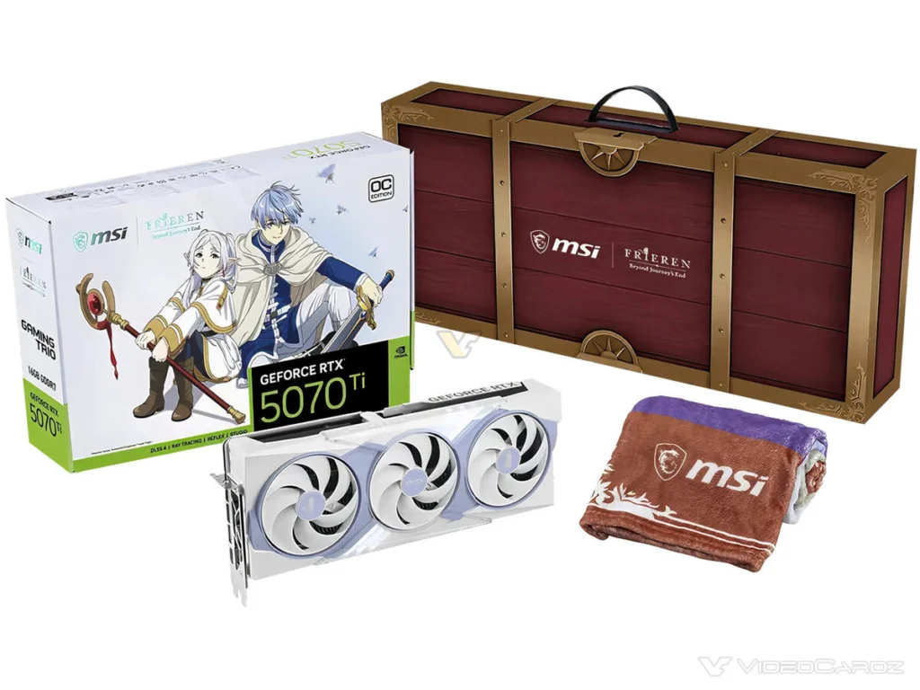 Anime + PC gamer: MSI revela componentes inspirados em Frieren MSI GeForce RTX 5070 Ti 16GB FRIEREN EDITION OC 1 1 1