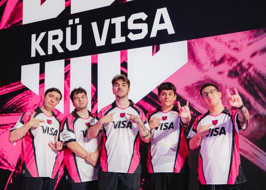 Elenco de VALORANT da KRÜ Esports no VCT 2026: Americas Stage 1.