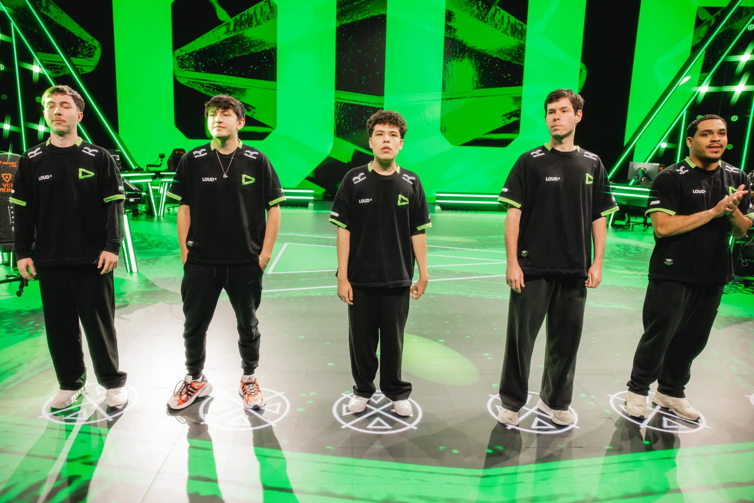 Elenco de VALORANT da LOUD no VCT 2026: Americas Stage 1.