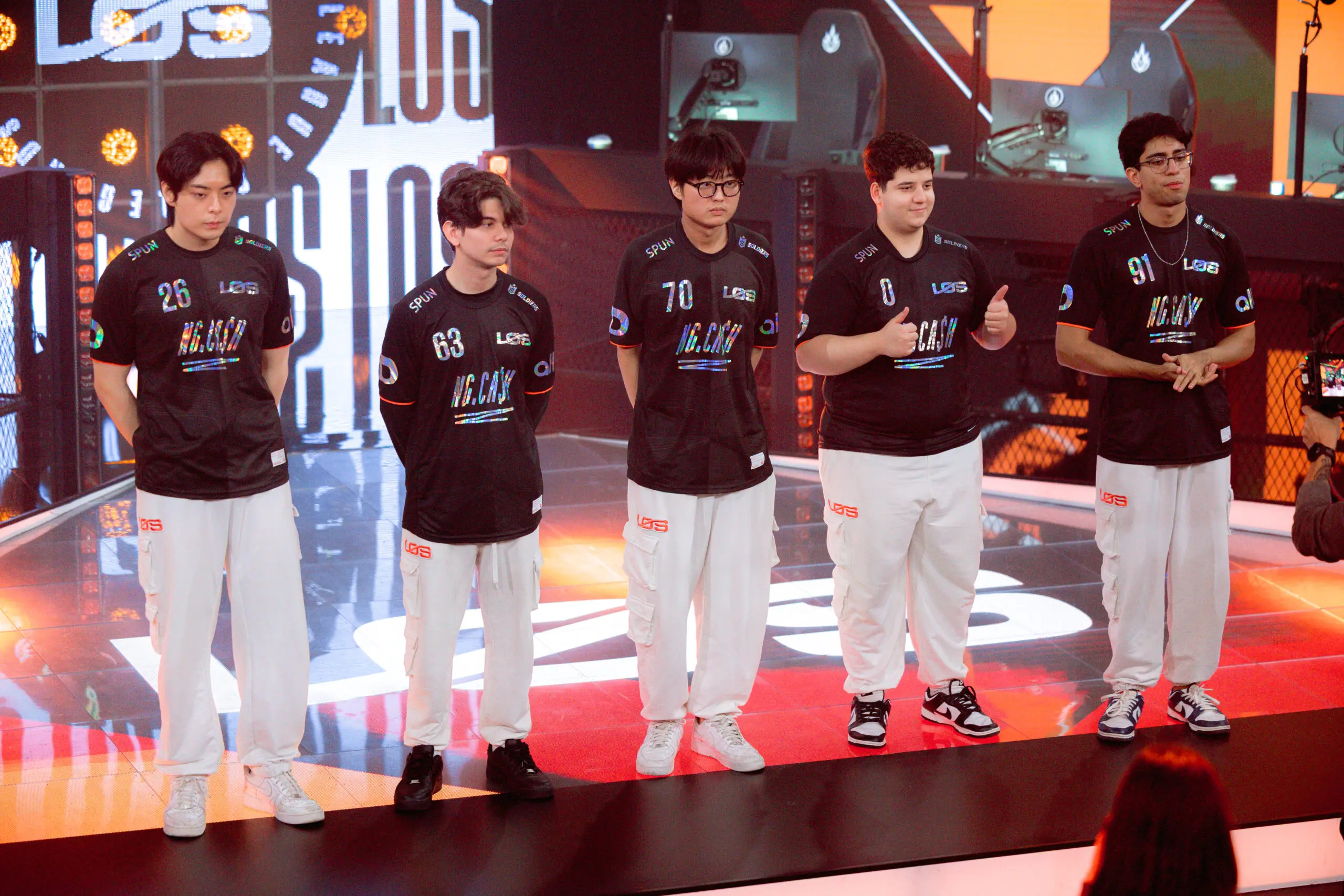 Elenco de League of Legends (LoL) da LOS no CBLOL 2026 Split 1.