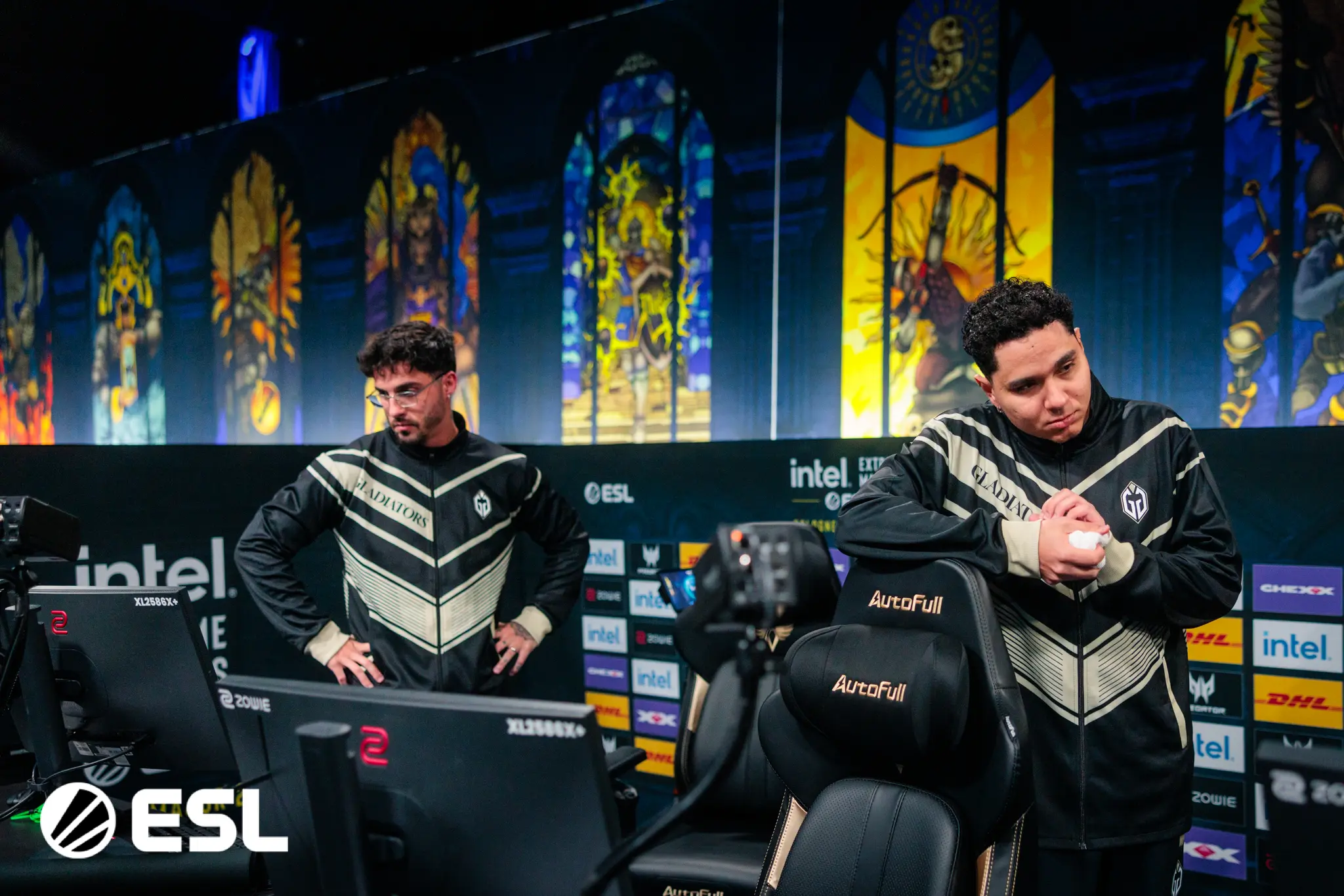 Jogadores profissionais de Counter-Strike 2 (CS2) da Gaimin Gladiators no IEM Cologne Major 2026.