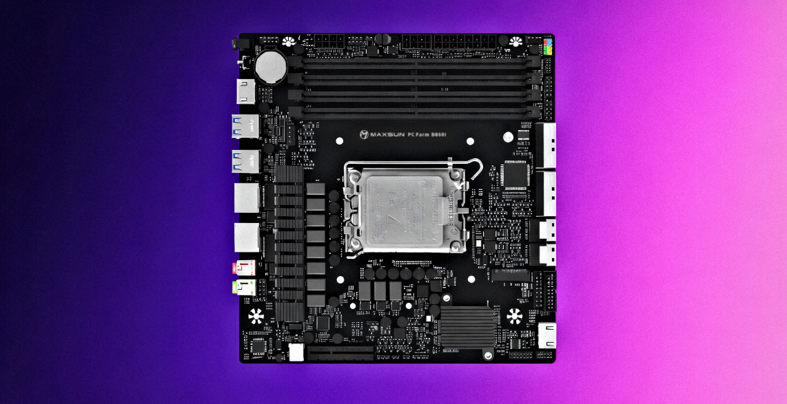 Maxsun substitui slot PCIe x16 tradicional por conectores MCIO em novas placas-mãe Mini-ITX