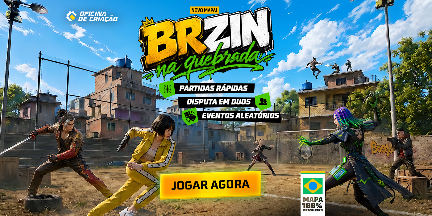 Free Fire: Novo modo “BRzin na Quebrada” chega ao jogo