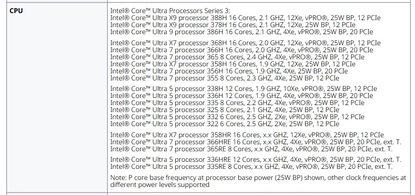 Intel expande linha de chips Panther Lake para novos mercados 2 Intel expande linha de chips Panther Lake para novos mercados INTEL PANTHER LAKE 300HE HR 1