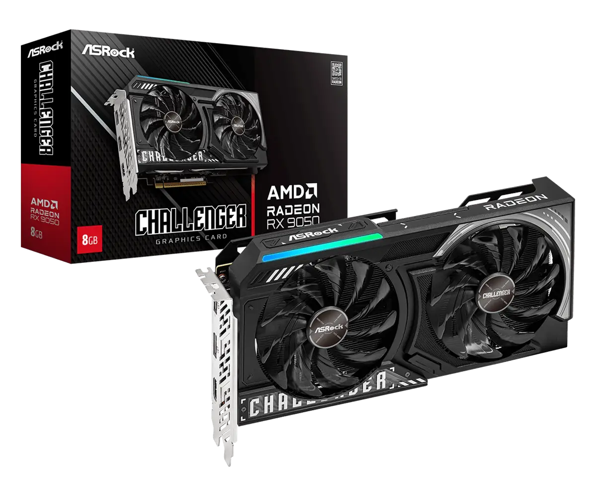 Nova placa de entrada da AMD vaza pela ASRock com opções surpreendentes de memória Radeon RX 9050 Challenger 8GBL1