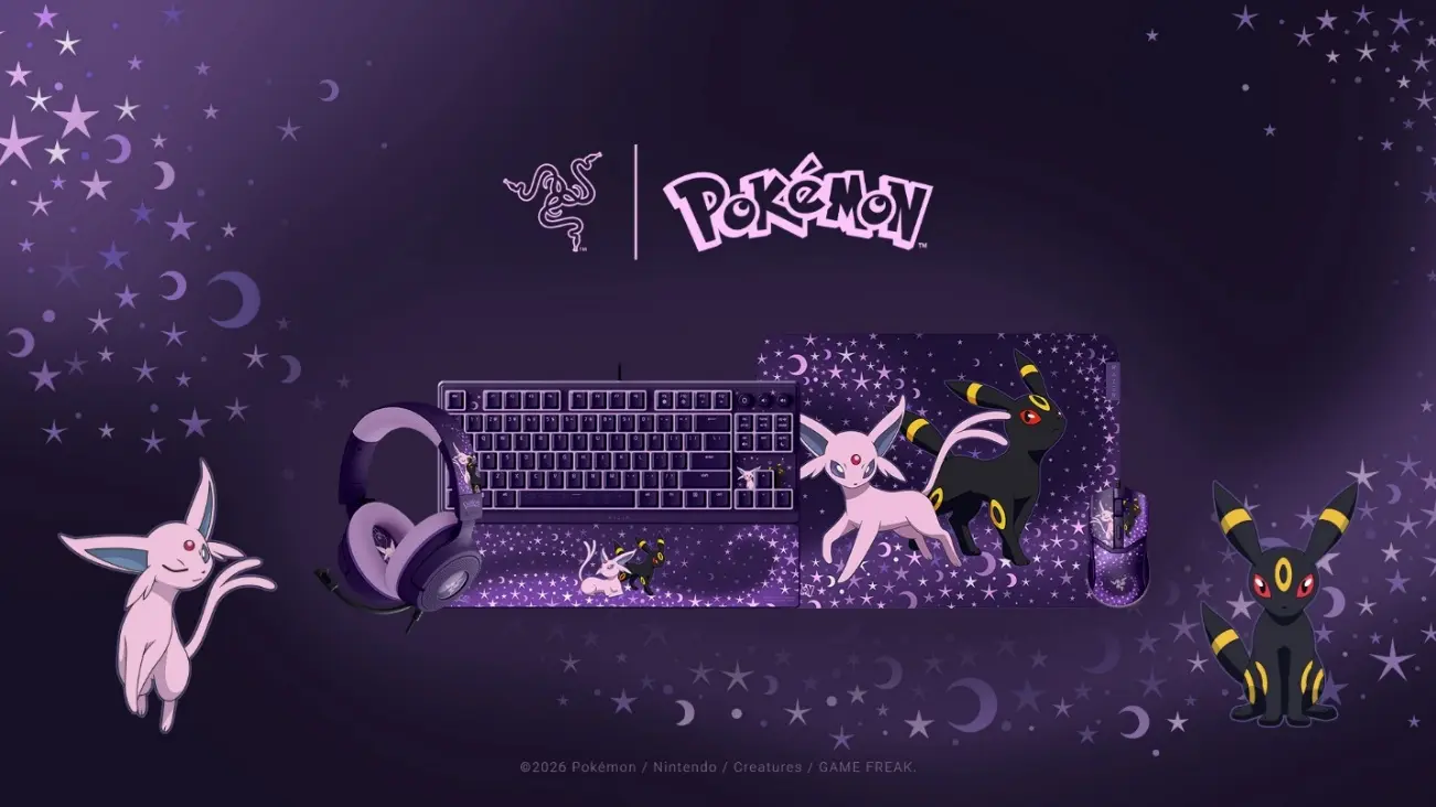 Razer e Pokémon se unem em nova coleção exclusiva inspirada em Espeon e Umbreon