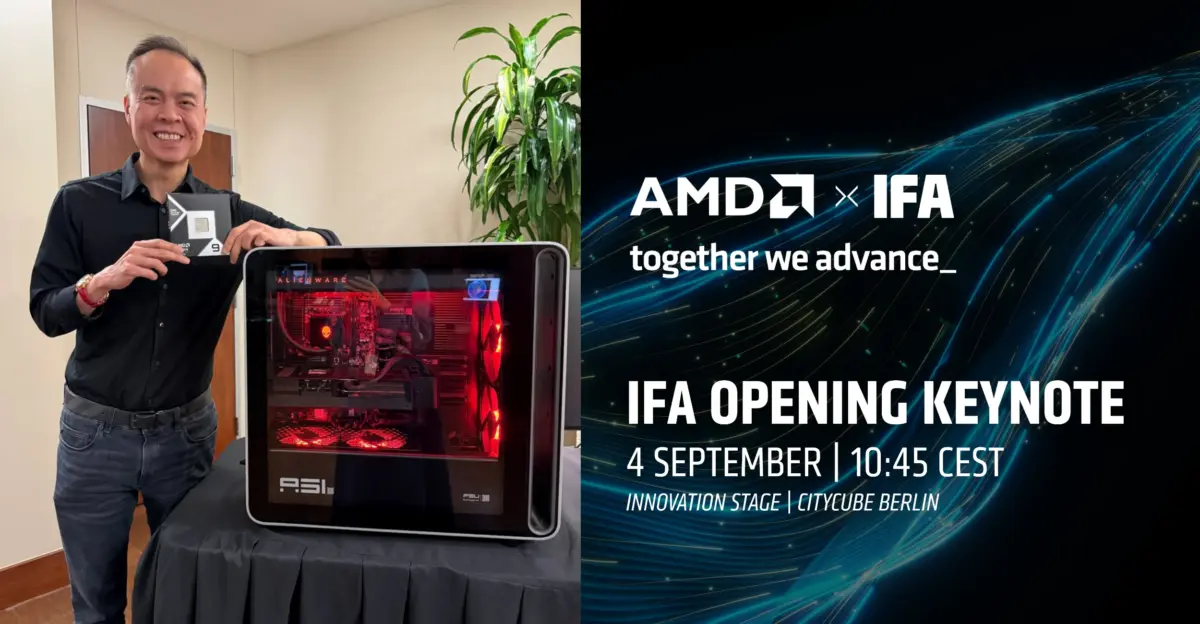 AMD prepara apresentação sobre o futuro da IA e hardware na IFA 2026 2 AMD prepara apresentação sobre o futuro da IA e hardware na IFA 2026 JACK HUYNH AMD IFA KEYNOTE HERO 1200x624 1