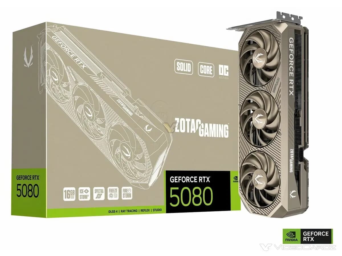 ZOTAC celebra marco de 20 anos com novidade na linha RTX 50 2 ZOTAC celebra marco de 20 anos com novidade na linha RTX 50 ZOTAC GeForce RTX 5080 16GB SOLID CORE OC 20th Anniversary Edition 1 1