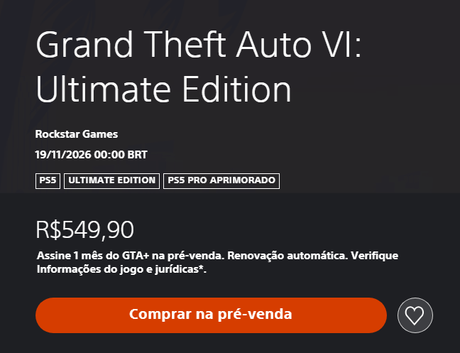 GTA 6 já tem horário para chegar ao Brasil; veja 2 GTA 6 já tem horário para chegar ao Brasil; veja Captura de tela 2026 09 08 191256