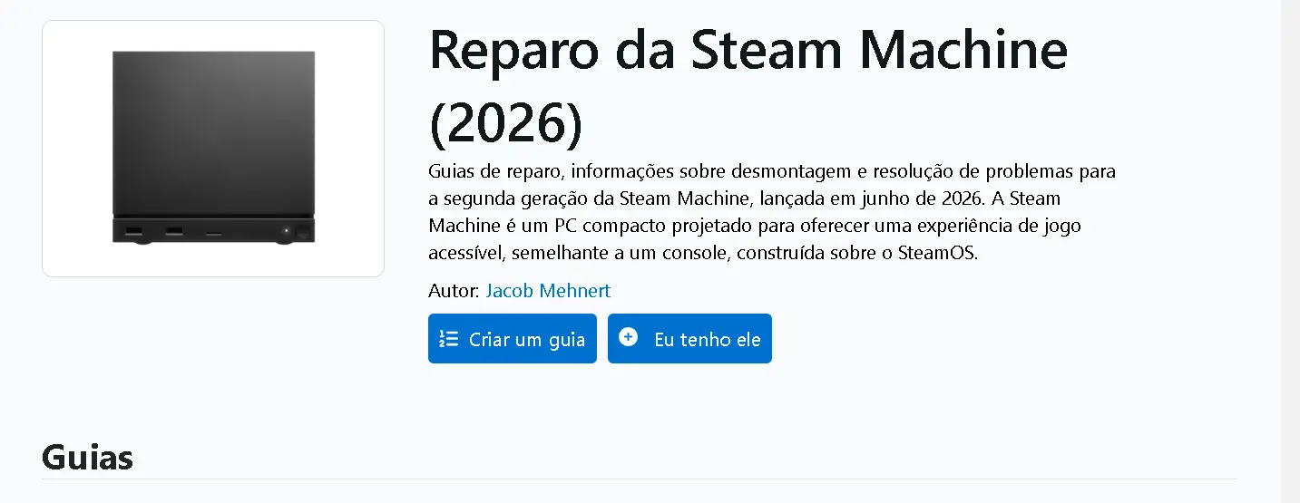 iFixit lança manuais completos para reparo do Steam Machine 2 iFixit lança manuais completos para reparo do Steam Machine Ixfit Steam machine