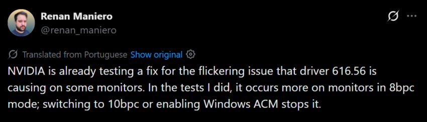 Driver recente da NVIDIA provoca falhas de exibição nos monitores 2 Driver recente da NVIDIA provoca falhas de exibição nos monitores NVIDIA GEFORCE SCREEN FLICKER 850x244 1