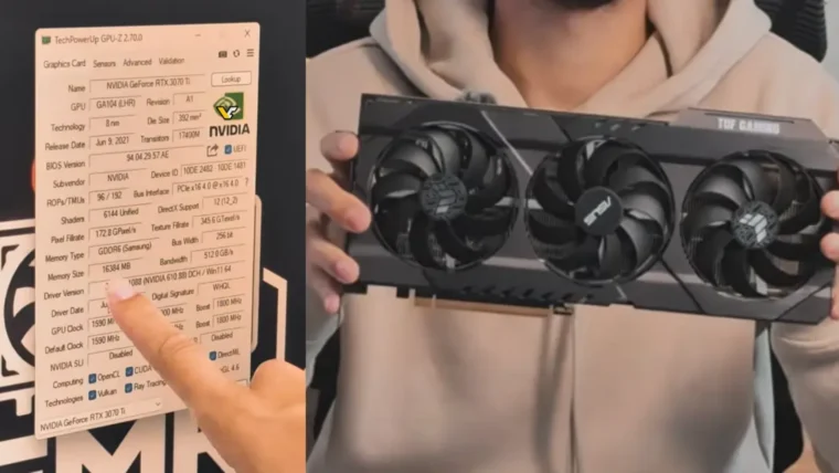 Modder recria versão inédita da RTX 3070 Ti com 16 GB de memória GDDR6