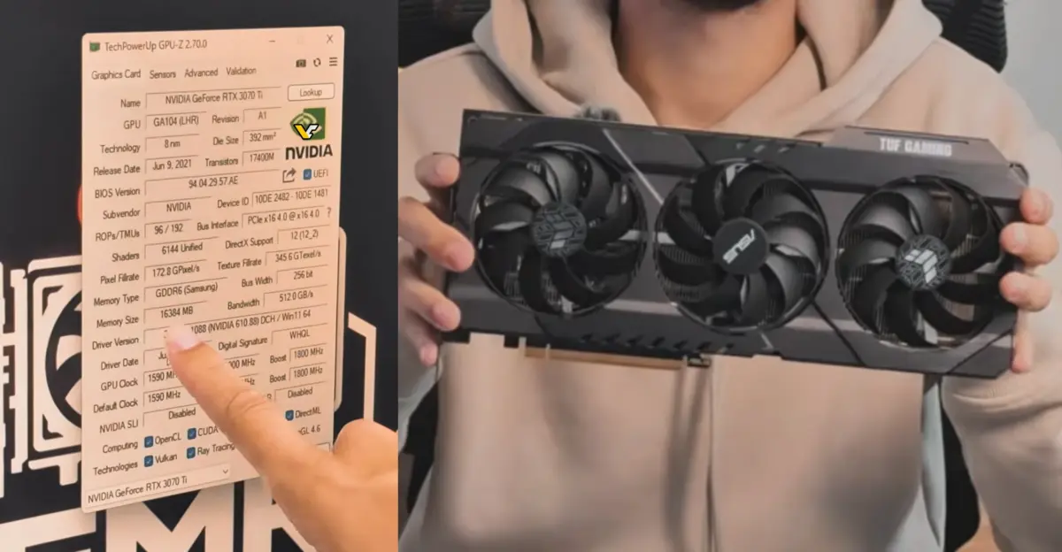 Modder recria versão inédita da RTX 3070 Ti com 16 GB de memória GDDR6 1 Modder recria versão inédita da RTX 3070 Ti com 16 GB de memória GDDR6
