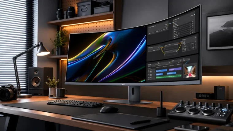 HKC surpreende com novo monitor ultrawide de formato e resolução inéditos
