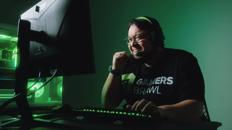 Gordox com camisa da Gamers Brawl.