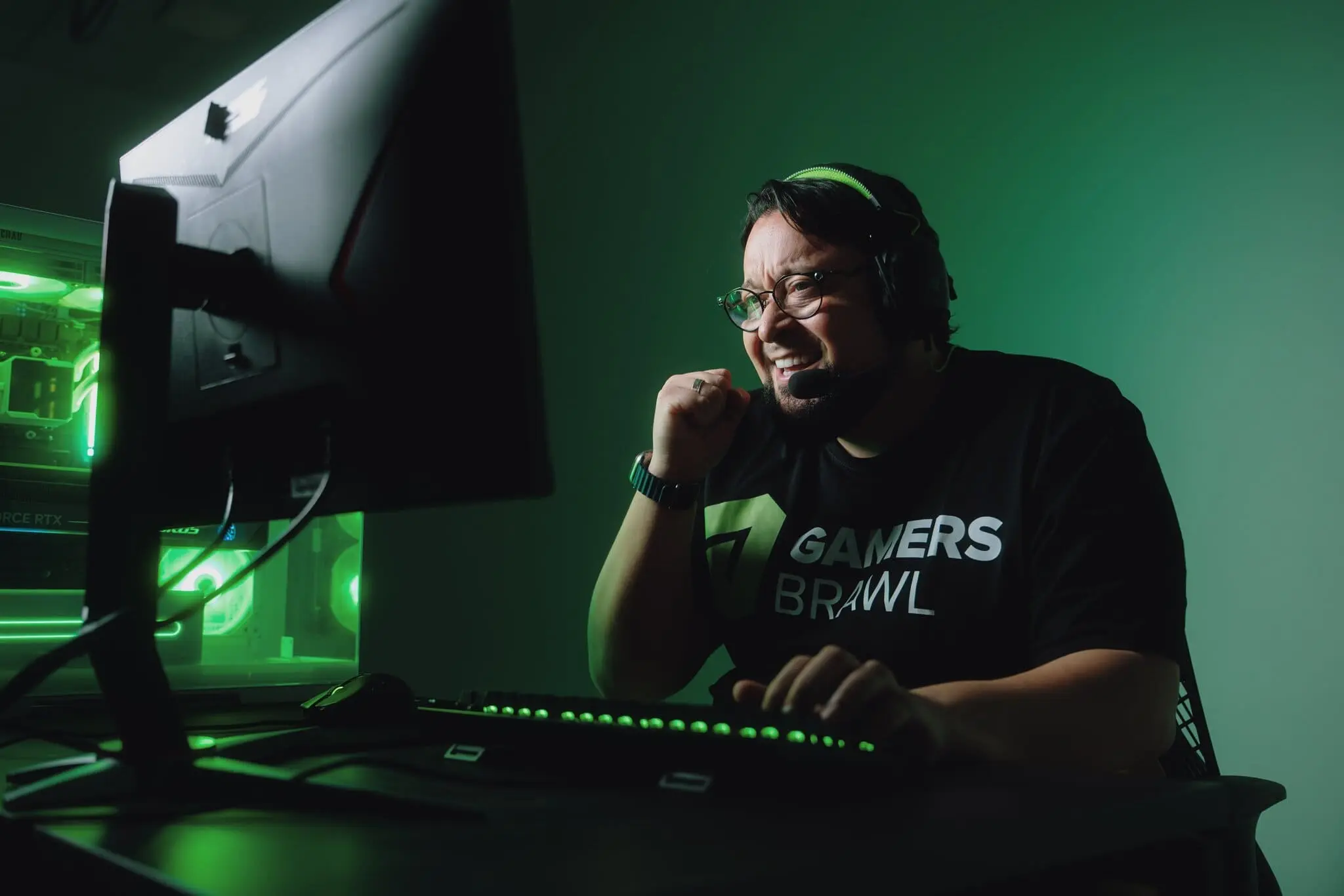 Gordox com camisa da Gamers Brawl.